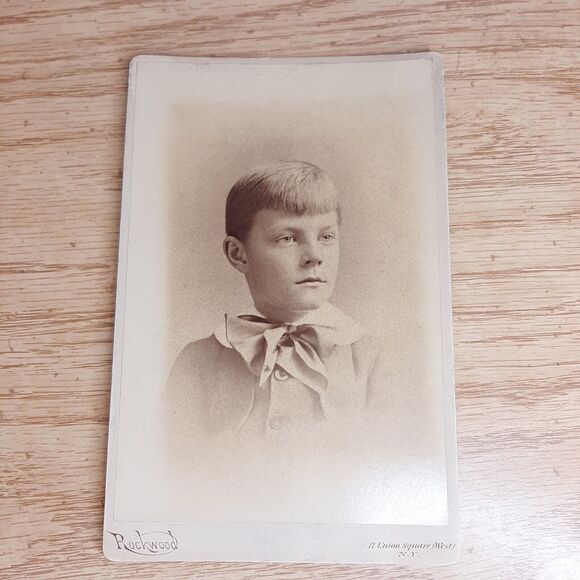 Cabinet Card Photo Austen Hoppin Fox NYC Union Square George Rockwood - Picture 2 of 11
